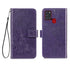 For Samsung Galaxy A21s Four-leaf Clasp Embossed Buckle Mobile Phone Protection Leather C...(Purple)