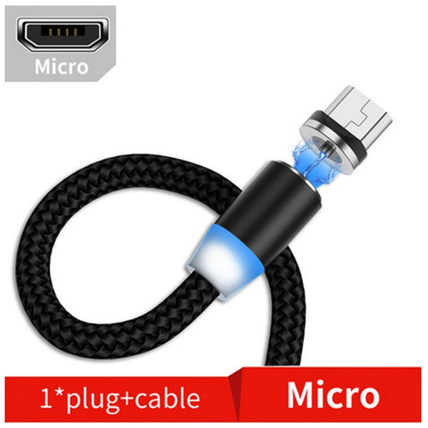 USB to Micro USB Magnetic Metal Connector Nylon Two | color