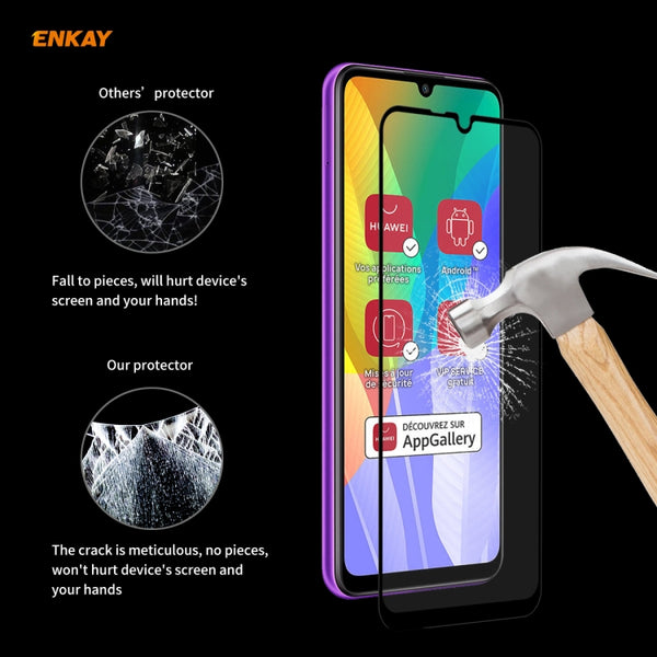 For Huawei Y6p ENKAY Hat | Prince Full Glue 0.26mm 9H 2.5D T