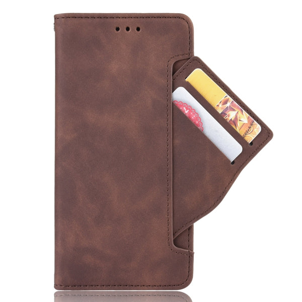 For Samsung Galaxy Note20 Ultra Wallet Style Skin Feel Calf Pattern Leather Case with Sepa...(Brown)