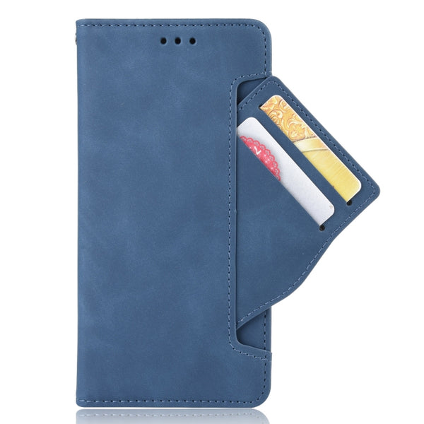 For Samsung Galaxy Note20 Ultra Wallet Style Skin Feel Calf Pattern Leather Case with Separ...(Blue)
