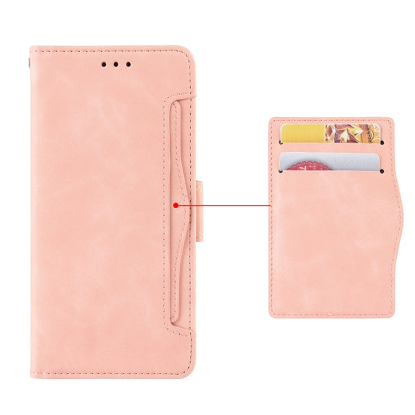 For Samsung Galaxy Note20 Ultra Wallet Style Skin Feel Calf Pattern Leather Case with Separ...(Pink)