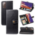 For Samsung Galaxy Note 20 Ultra Retro Solid Color Leather Buckle Phone Case with Lanyard ...(Black)