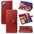 For Samsung Galaxy Note 20 Ultra Retro Solid Color Leather Buckle Phone Case with Lanyard & ...(Red)
