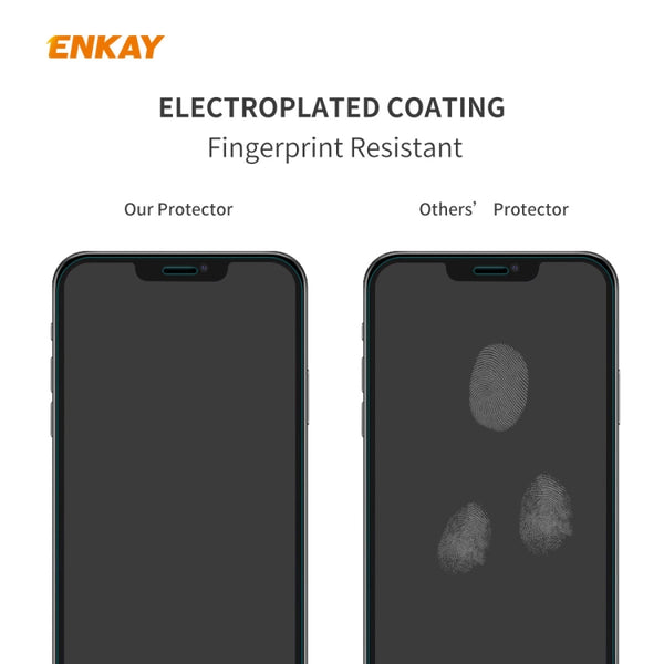 For iPhone 12 12 Pro ENKAY Hat-Prince 0.26mm 9H 2.5D Curved Edge Explosion-proof Tempered Glass F...