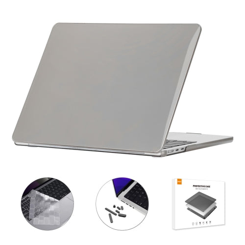 For MacBook Air 13.6 2022 A2681 EU Version ENKAY 3 in 1 Crystal Laptop Case with TPU Keyboa...(Grey)