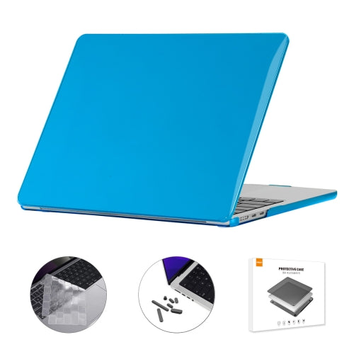 For MacBook Air 13.6 2022 A2681 EU Version ENKAY 3 in 1 Crystal Laptop Case with TPU K...(Baby Blue)