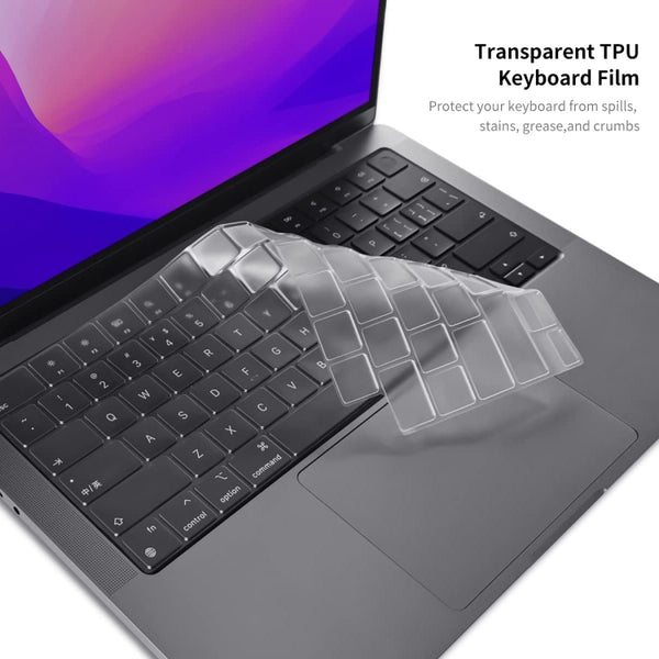 For MacBook Air 13.6 2022 A2681 EU Version ENKAY 3 in 1 Crystal Laptop Case with TPU Keyb...(Orange)