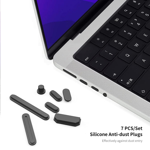 For MacBook Air 13.6 2022 A2681 EU Version ENKAY 3 in 1 Crystal Laptop Case with TPU...(Deep Purple)