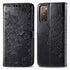 For Galaxy S20 FE S20 Lite Mandala Flower Embossed Horizontal Flip Leather Case with Brack...(Black)