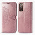 For Galaxy S20 FE S20 Lite Mandala Flower Embossed Horizontal Flip Leather Case with B...(Rose Gold)