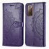 For Galaxy S20 FE S20 Lite Mandala Flower Embossed Horizontal Flip Leather Case with Brac...(Purple)