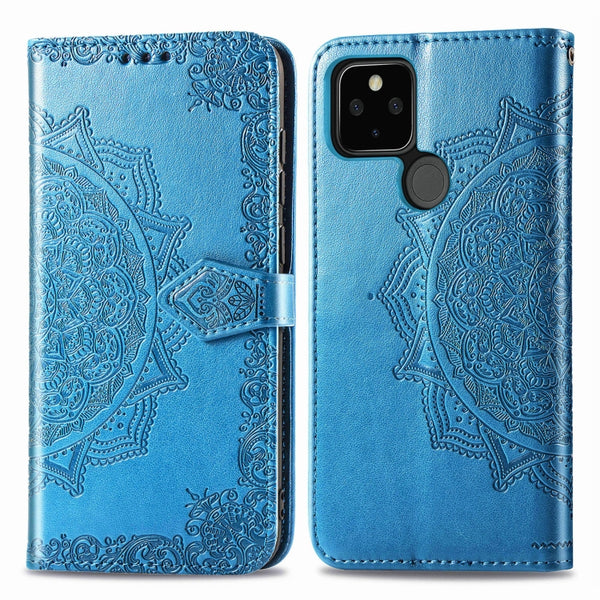 For Google Pixel 4a 5G Halfway Mandala Embossing Pattern Hor