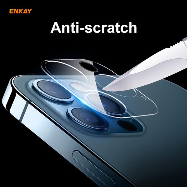 For iPhone 12 Pro Max ENKAY Hat-Prince 9H Rear Camera Lens Tempered Glass Film Full Coverage Prot...