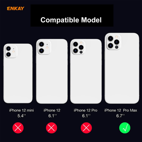 For iPhone 12 Pro Max ENKAY Hat-Prince 9H Rear Camera Lens Tempered Glass Film Full Coverage Prot...