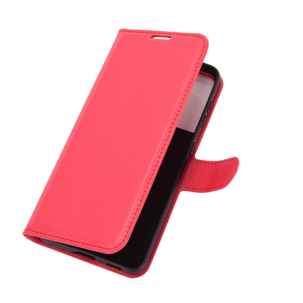 For Samsung Galaxy S21 5G Litchi Texture Horizontal Flip Protective Case with Holder & Card ...(Red)