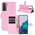 For Samsung Galaxy S21 5G Litchi Texture Horizontal Flip Protective Case with Holder & Card...(Pink)