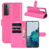 For Samsung Galaxy S21 5G Litchi Texture Horizontal Flip Protective Case with Holder & ...(Rose red)