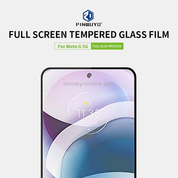 For MOTO G 5G PINWUYO 9H 2.5D Full Screen Tempered Glass Fil
