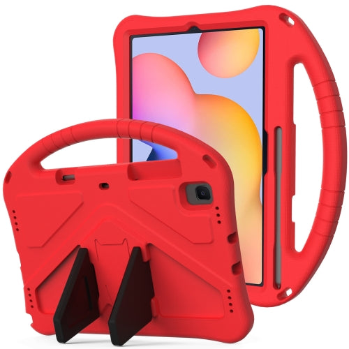 For Galaxy Tab S6 Lite P610 P615 EVA Flat Anti Falling Protective Case Shell with Holder(Red)