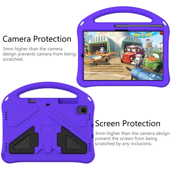 For Galaxy Tab S6 Lite P610 P615 EVA Flat Anti Falling Protective Case Shell with Holder(Purple)