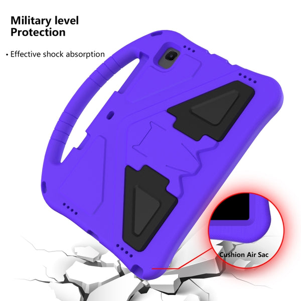 For Galaxy Tab S6 Lite P610 P615 EVA Flat Anti Falling Protective Case Shell with Holder(Purple)