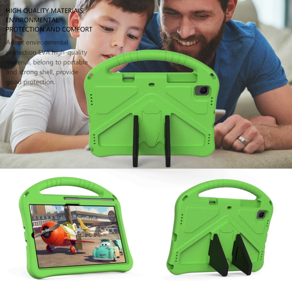 For Galaxy Tab S6 Lite P610 P615 EVA Flat Anti Falling Protective Case Shell with Holder(Green)