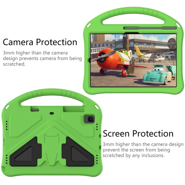 For Galaxy Tab S6 Lite P610 P615 EVA Flat Anti Falling Protective Case Shell with Holder(Green)