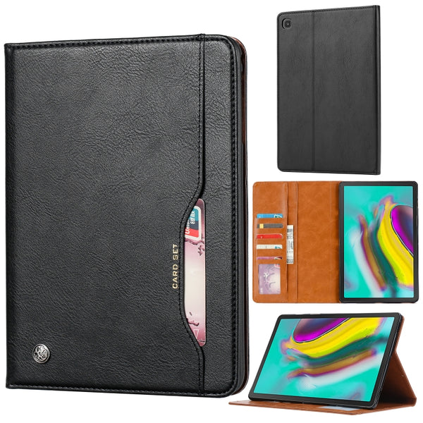 Knead Skin Texture Horizontal Flip Leather Case for Galaxy Tab A 10.1 2019 T515 T510, with...(Black)