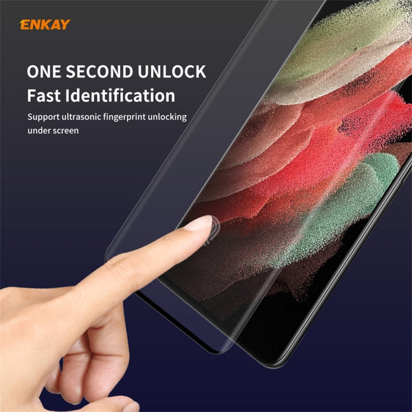 For Samsung Galaxy S21 Ultra 1pc ENKAY Hat-Prince 0.26mm 9H 3D Explosion-proof Full Screen Curved...