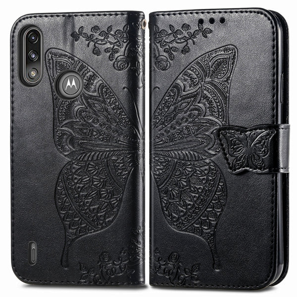 For Motorola Moto E7 Power Butterfly Love Flower Embossed Ho