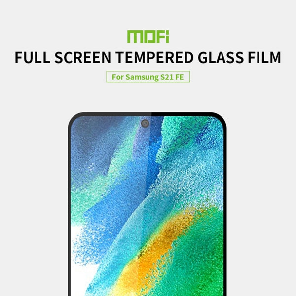 For Samsung Galaxy S21 FE MOFI 9H 2.5D Full Screen Tempered Glass Film(Black)