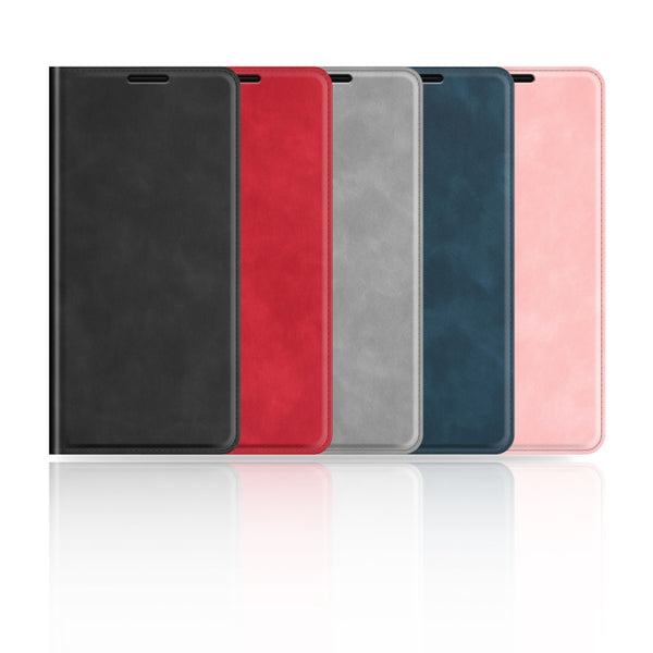 For Samsung Galaxy M32 Retro-skin Business Magnetic Suction Leather Case with Holder & Card...(Grey)