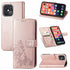 For iPhone 13 Pro Four-leaf Clover Clasp Embossed Buckle Mobile Phone Protection Leath...(Rose Gold)