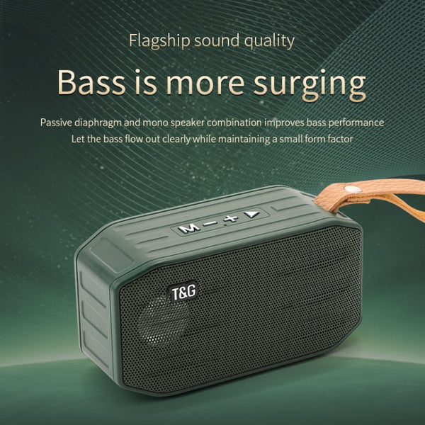 T&G TG296 Portable Wireless Bluetooth 5.0 Speaker Support TF Card FM 3.5mm AUX U-Disk Hands...(Gray)