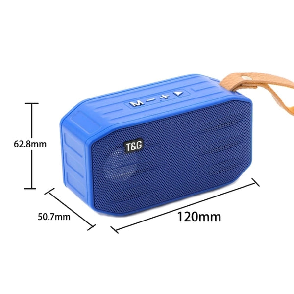 T&G TG296 Portable Wireless Bluetooth 5.0 Speaker Support TF Card FM 3.5mm AUX U-Disk Hands-...(Red)