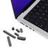 ENKAY Hat-Prince Silicone Anti-dust Plugs for MacBook Pro 14.2 inch A2442 16.2 inch A2485 ...(Black)