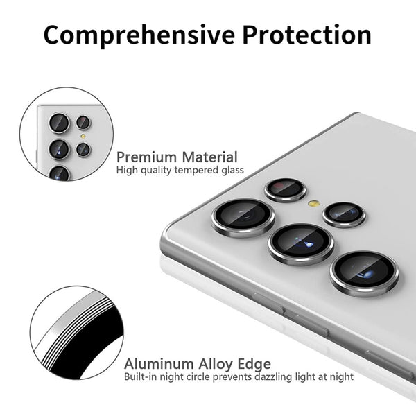 For Samsung Galaxy S22 Ultra 5G ENKAY Aluminium Alloy Tempered Glass Camera Lens Cover (Colour)