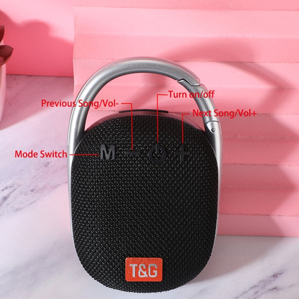 T&G TG321 TWS Portable Wireless Outdoor Mini Speaker with LED Light(Red)