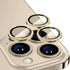 For iPhone 13 Pro 13 Pro Max ENKAY Glitter Rear Lens Aluminium Alloy Tempered Glass Film (Gold)