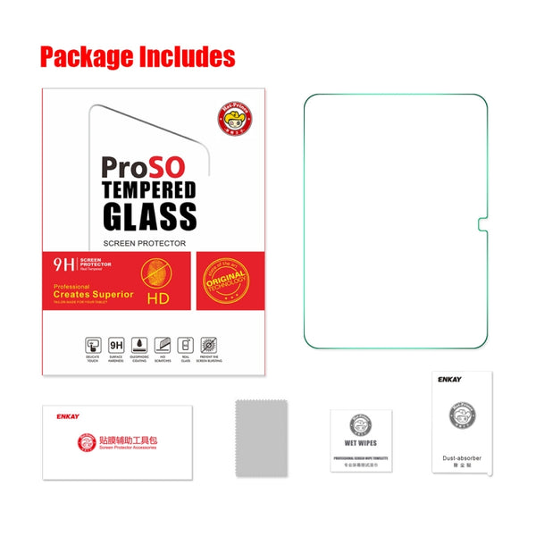 For iPad 10th Gen 10.9 2022 ENKAY 0.33mm Explosion-proof Anti-Scratch Tempered Glass Film