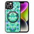 For iPhone 14 Colored Drawing Leather Back Cover Magsafe Phone Case(Emerald)
