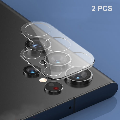 2pcs For Samsung Galaxy S23 Ultra 5G ENKAY 9H Rear Camera Lens Tempered Glass Film(Transparent)