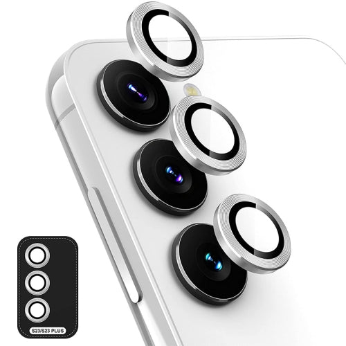 For Samsung Galaxy S23 5G S23 5G ENKAY Hat-Prince 9H Rear Camera Lens Aluminium Alloy Tem...(Silver)