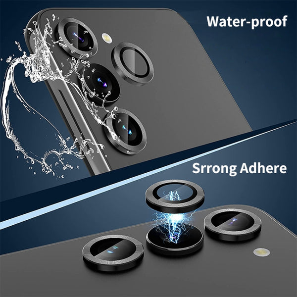 For Samsung Galaxy S23 5G S23 5G ENKAY Hat-Prince 9H Rear Camera Lens Aluminium Alloy Temp...(Black)