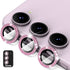 For Samsung Galaxy S23 5G S23 5G ENKAY 9H Rear Camera Lens Glitter Aluminium Alloy Ring Tem...(Pink)