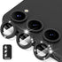 For Samsung Galaxy S23 5G S23 5G ENKAY 9H Rear Camera Lens Glitter Aluminium Alloy Ring Te...(Black)