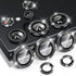 For Samsung Galaxy S23 Ultra 5G ENKAY 9H Rear Camera Lens Glitter Aluminium Alloy Ring Tem...(Black)