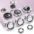 For Samsung Galaxy S23 Ultra 5G ENKAY 9H Rear Camera Lens Glitter Aluminium Alloy Ring Te...(Silver)