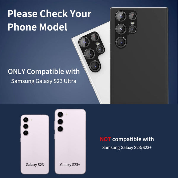 For Samsung Galaxy S23 Ultra ENKAY 9H Rear Camera Lens Aluminium Alloy Tempered Glass Film(Red)